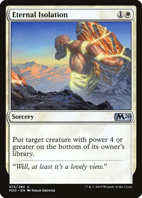 Eternal Isolation, card 15 from Core Set 2020