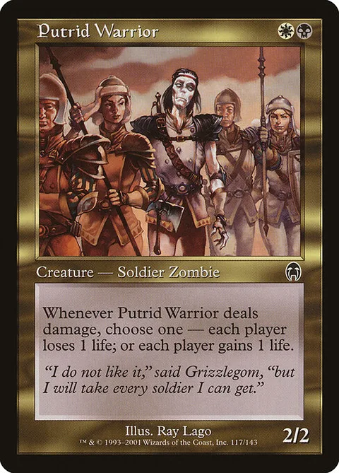 Putrid Warrior, card 117 from Apocalypse