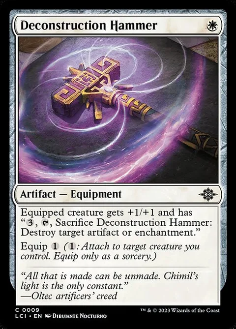 Deconstruction Hammer, card 9 from The Lost Caverns of Ixalan