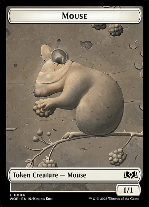 Mouse, card 4 from Wilds of Eldraine Tokens
