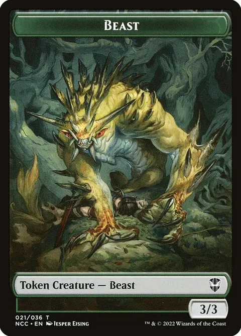 Beast, card 21 from New Capenna Commander Tokens