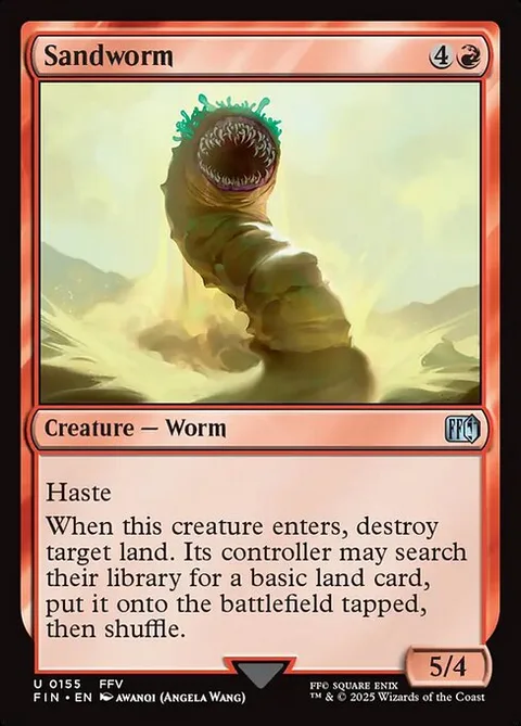 Sandworm, card 155 from Final Fantasy