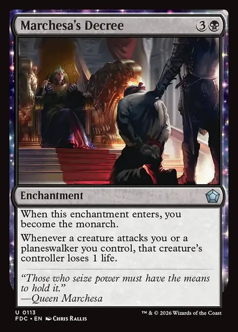 Marchesa's Decree, carte 113 de Foundations Commander