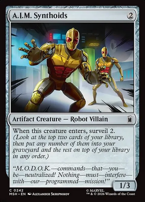A.I.M. Synthoids, carte 242 de Marvel Super Heroes