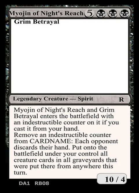 Myojin of Night's Reach and Grim Betrayal, card RB08 from Unknown Event