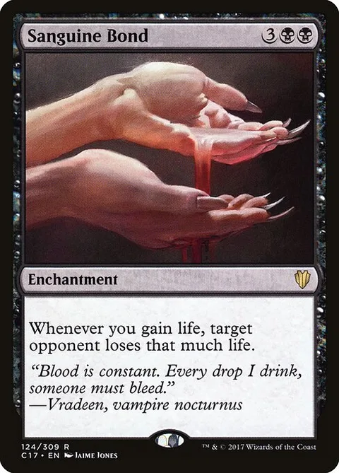Sanguine Bond, card 124 from Commander 2017