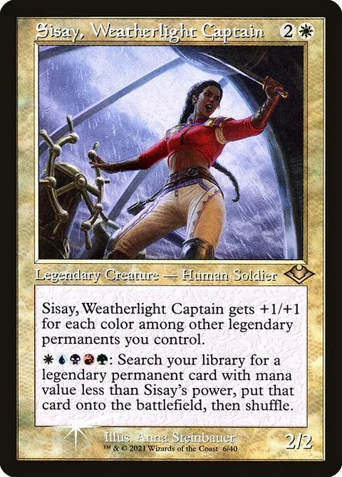 Sisay, Weatherlight Captain, card 6 from Modern Horizons 1 Timeshifts