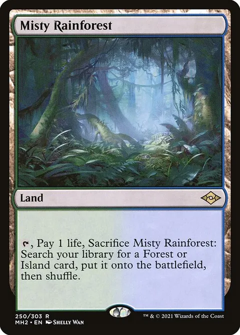 Misty Rainforest, card 250 from Modern Horizons 2