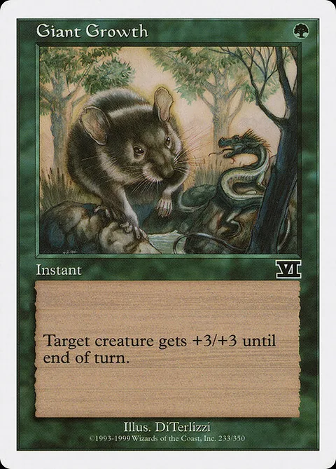 Giant Growth, card 233 from Classic Sixth Edition