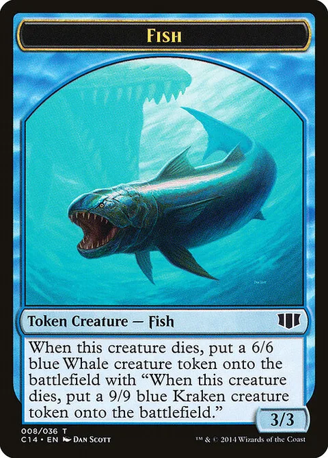 Fish, card 8 from Commander 2014 Tokens