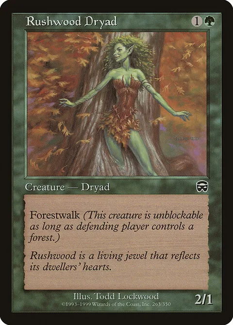 Rushwood Dryad, carte 263 de Mercadian Masques