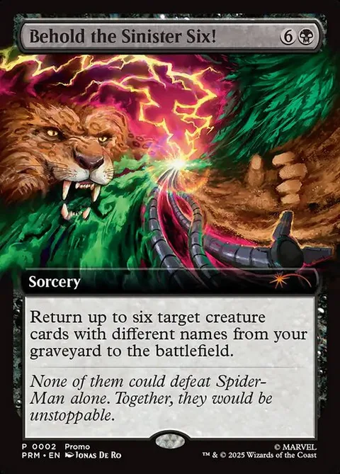 Behold the Sinister Six!, carte 2025-4 de URL/Convention Promos