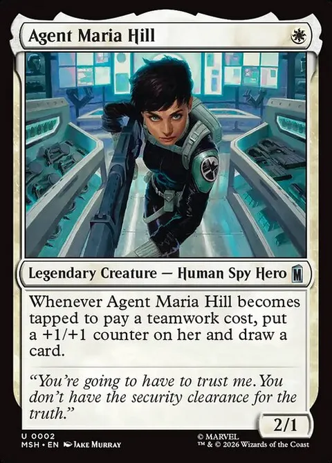 Agent Maria Hill, card 2 from Marvel Super Heroes