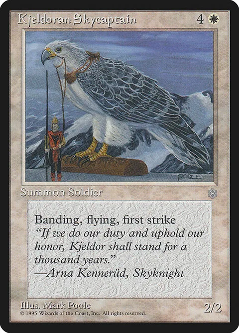 Kjeldoran Skycaptain, card 39 from Ice Age