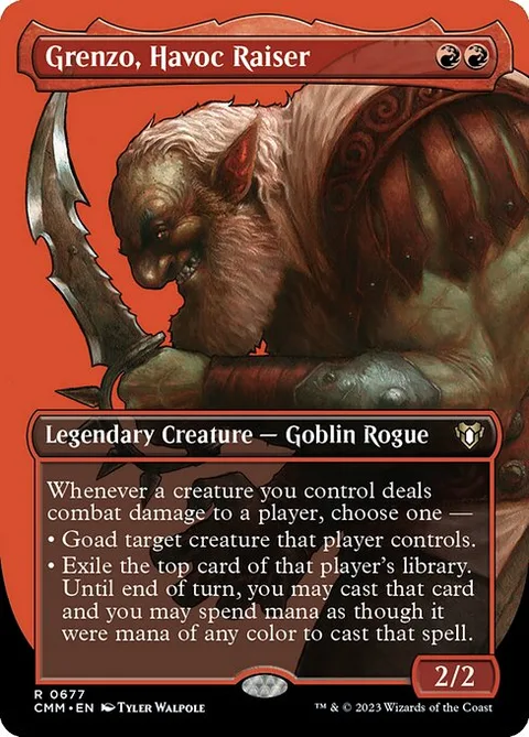 Grenzo, Havoc Raiser, card 677 from Commander Masters