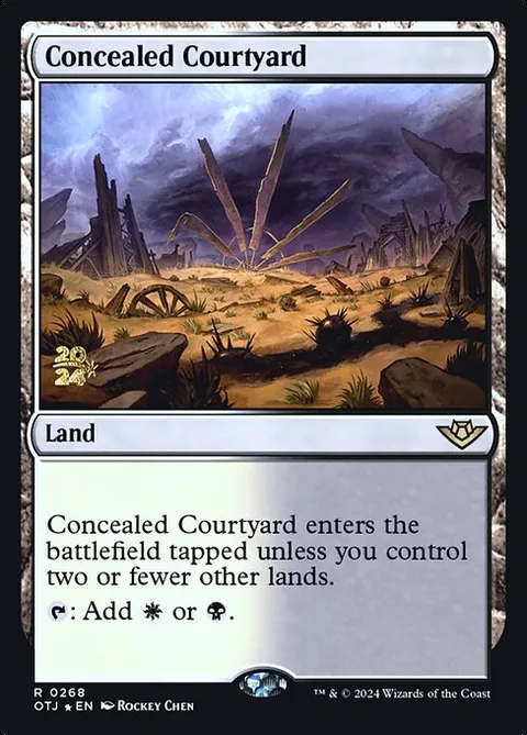 Concealed Courtyard, card 268s from Outlaws of Thunder Junction Promos