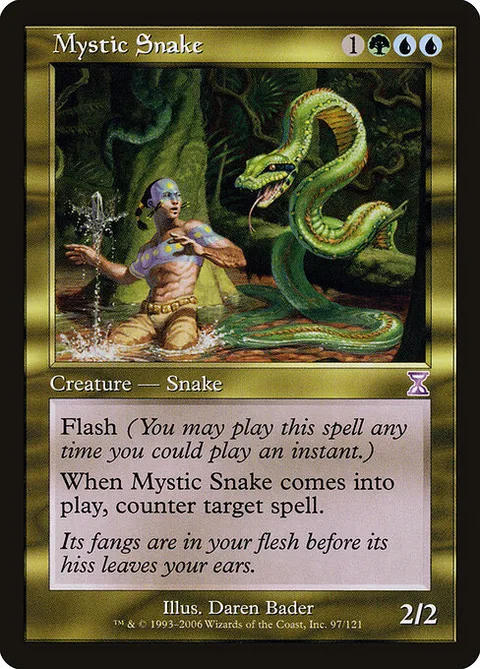 Mystic Snake, card 97 from Time Spiral Timeshifted
