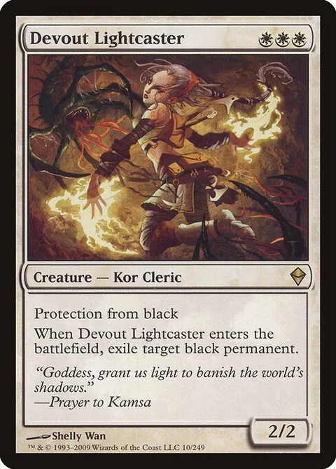 Devout Lightcaster, card 10 from Zendikar
