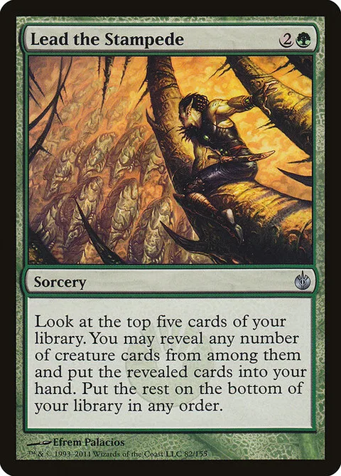Lead the Stampede, card 82 from Mirrodin Besieged