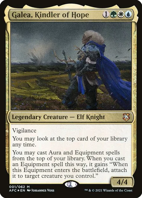 Galea, Kindler of Hope, card 1 from Forgotten Realms Commander
