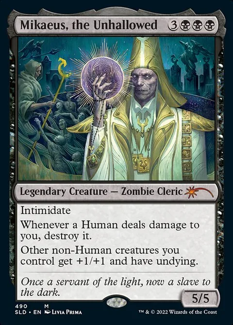 Mikaeus, the Unhallowed, card 490 from Secret Lair Drop