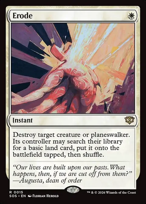 Erode, card 15 from Secrets of Strixhaven