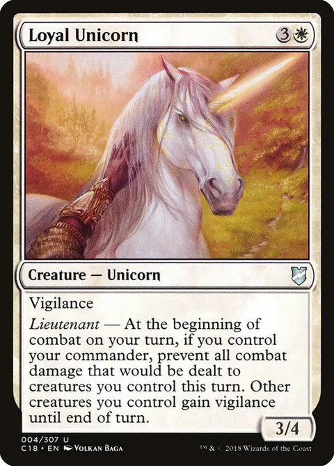 Loyal Unicorn, carte 4 de Commander 2018