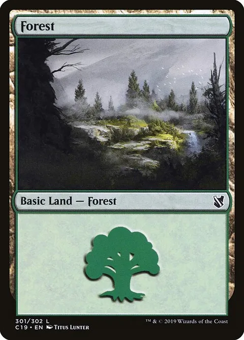Forest, card 301 from Commander 2019