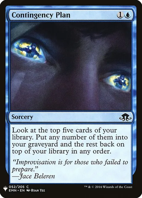 Contingency Plan, card EMN-52 from The List