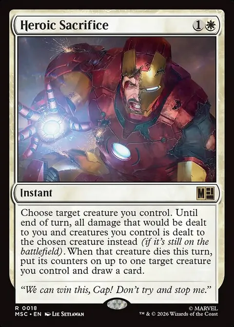 Heroic Sacrifice, carte 18 de Marvel Super Heroes Commander