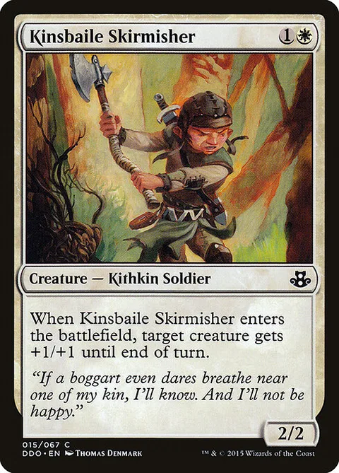 Kinsbaile Skirmisher, card 15 from Duel Decks: Elspeth vs. Kiora