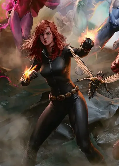 Black Widow, Intel Expert // Black Widow, Intel Expert, card 4b from Marvel Super Heroes Art Series