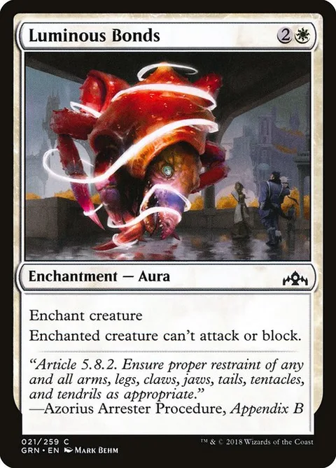 Luminous Bonds, card 21 from Guilds of Ravnica