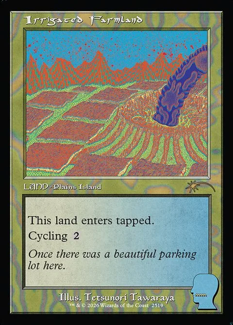 Irrigated Farmland, card 2519 from Secret Lair Drop