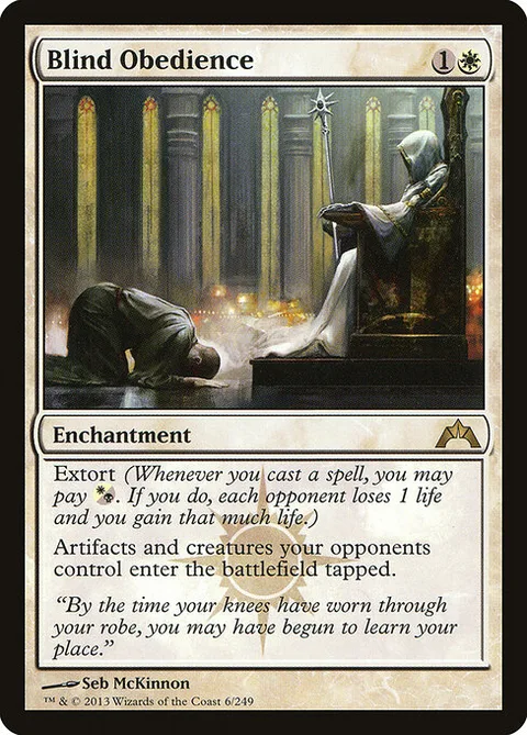 Blind Obedience, card 6 from Gatecrash