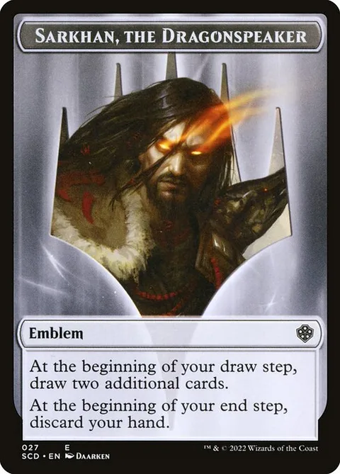 Sarkhan, the Dragonspeaker Emblem, carte 27 de Starter Commander Deck Tokens