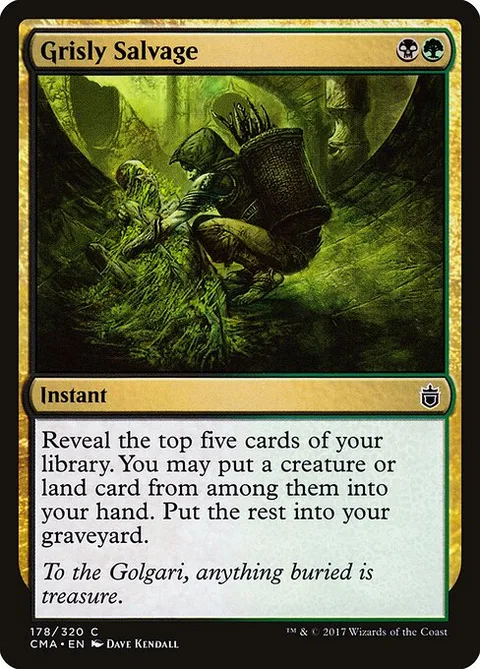 Grisly Salvage, card 178 from Commander Anthology