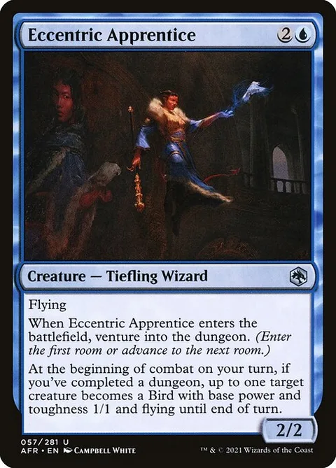 Eccentric Apprentice, card 57 from Adventures in the Forgotten Realms