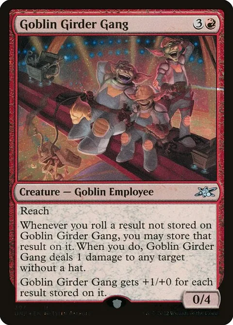 Goblin Girder Gang, card 397 from Unfinity