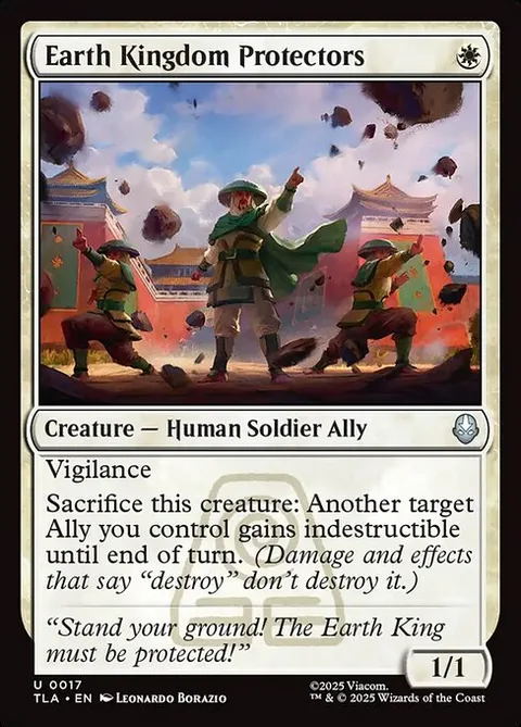 Earth Kingdom Protectors, card 17 from Avatar: The Last Airbender
