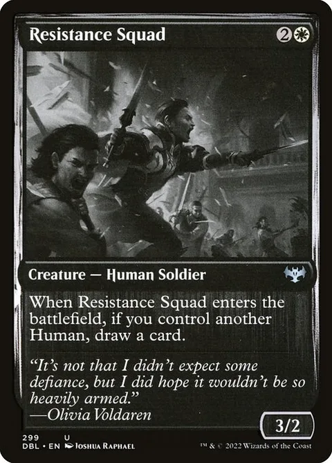 Resistance Squad, card 299 from Innistrad: Double Feature