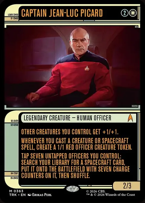 Captain Jean-Luc Picard, card 363 from Star Trek