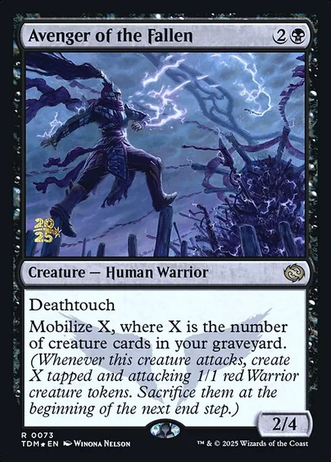 Avenger of the Fallen, card 73s from Tarkir: Dragonstorm Promos