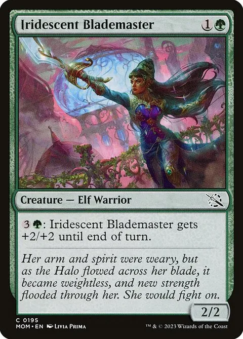 Iridescent Blademaster, card 195 from March of the Machine