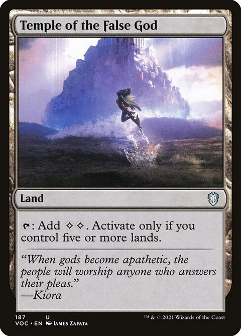 Temple of the False God, card 187 from Crimson Vow Commander