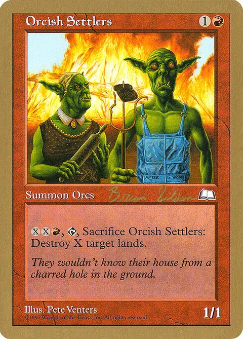 Orcish Settlers, card bs112b from World Championship Decks 1998