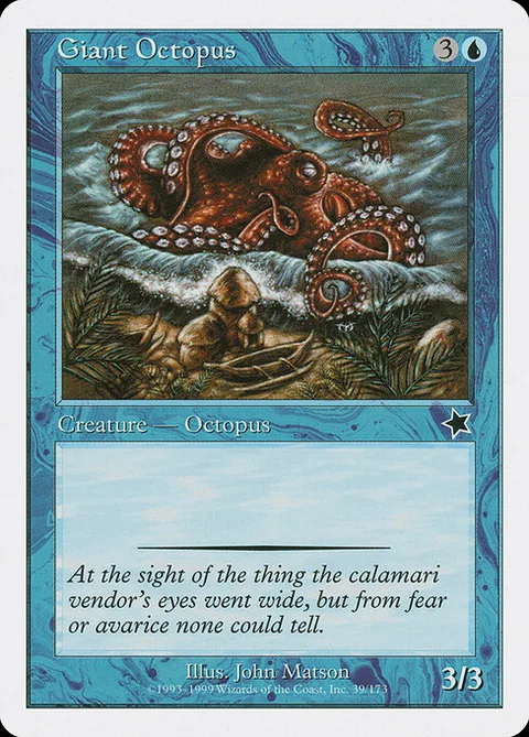 Giant Octopus, carte 39 de Starter 1999