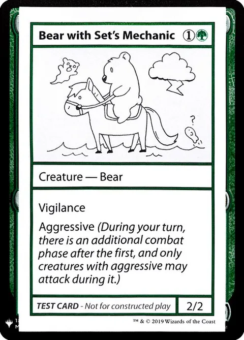 Bear with Set's Mechanic, card 71 from Mystery Booster Playtest Cards 2019