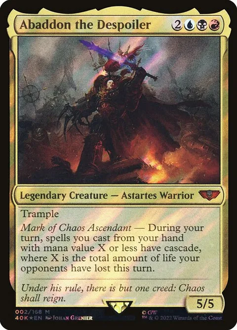 Abaddon the Despoiler, card 2 from Warhammer 40,000 Commander