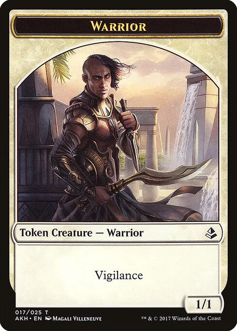 Warrior, card 17 from Amonkhet Tokens